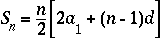 "nth"S = n/2[2"1st"a + (n-1)d]